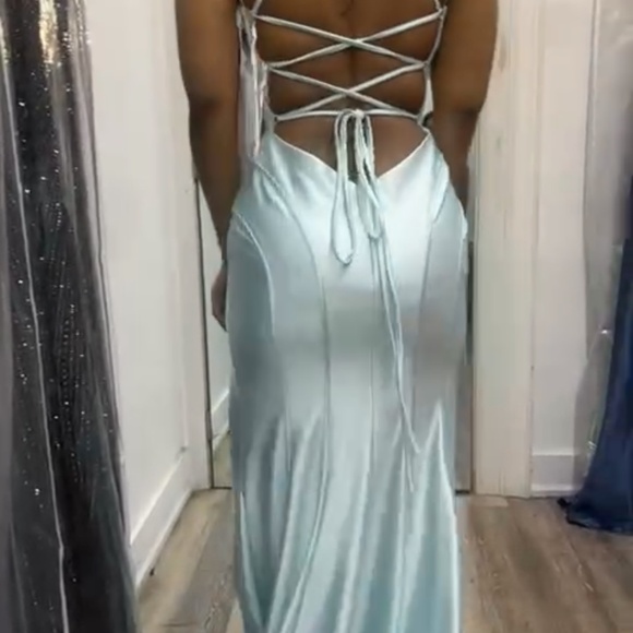 NEW Ellie Wilde Prom Dress - Light Blue - Picture 2 of 9